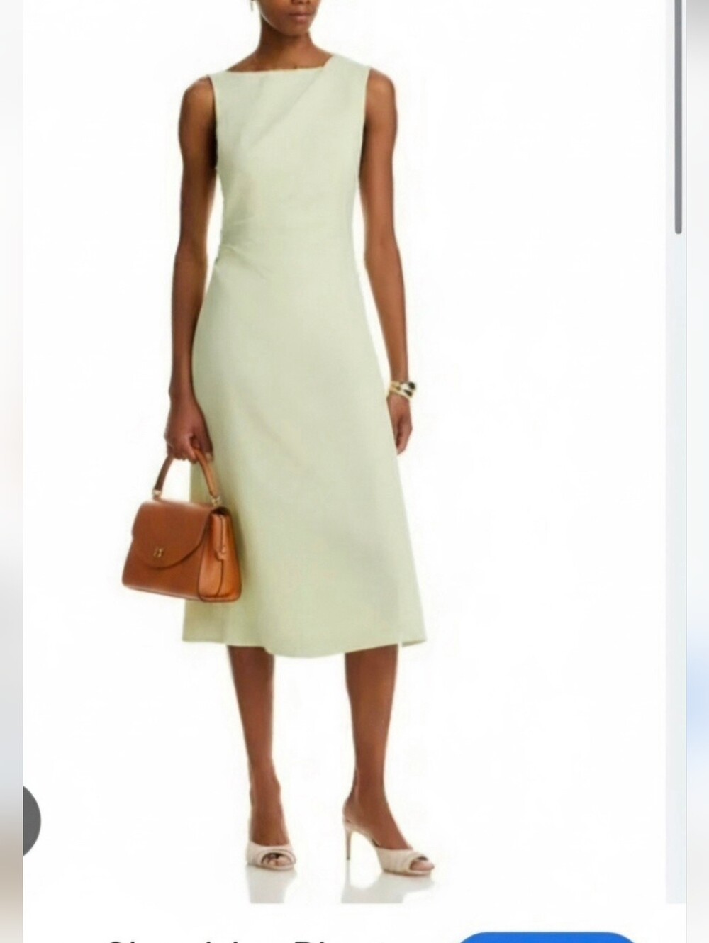 Theory Size 6 Shoulder Drape Midi Dress